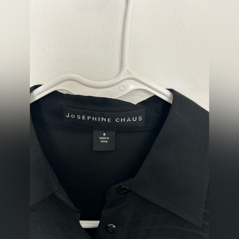 100% Silk Black Top - Picture 2 of 4